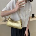 thumbnail image 4 of Bolsa De Hombro Bolso de mano para mujer, diseño de cocodrilo, bolso de hombro de cuero PU, elegante embrague (dorado) Likrtyny Para Estrenar, 4 of 7
