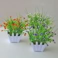 thumbnail image 4 of Visland Artificial Gypsophila Flower - Fake Gypsophila in Picket Fence Pot for Indoor Office Wedding Home Decor, 4 of 6