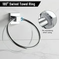 thumbnail image 4 of Anneau Porte-Serviette Mural Minimaliste Chromé pour Salle de Bain, 4 of 5