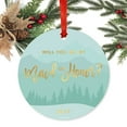 thumbnail image 2 of Metal Christmas Ornament, Will You Be My Maid of Honor?, Winter Wonderland Forest, Includes Ribbon and Gift Bag, 2 of 2