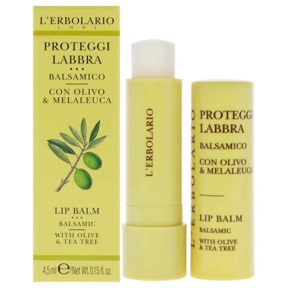 Bálsamo labial L'Erbolario, olivo y árbol de té, 4,4 ml, calmante