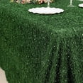 thumbnail image 5 of Balsa Circle 90x156 in Green Shaggy Fringe Polyester Rectangle Tablecloth Party Events Home Decorations Supplies, 5 of 8