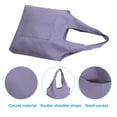 thumbnail image 3 of Uxcell Canvas Tote Bag Canvas Shoulder Bag Personalized Reusable Handbag Purple, 3 of 5