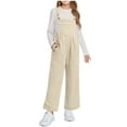 thumbnail image 1 of Birdeem Sleeveless Jumpsuit for Girls 5-14Y, Fall Winter, Built-in Tank, Fleece Pocket, 1 of 8