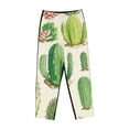 thumbnail image 6 of Uemuo Cactus And Succulent Pattern Women's Wide Leg Palazzo Lounge Pants with Pockets Light Weight Loose Comfy Casual Pajama Pants-Large, 6 of 9