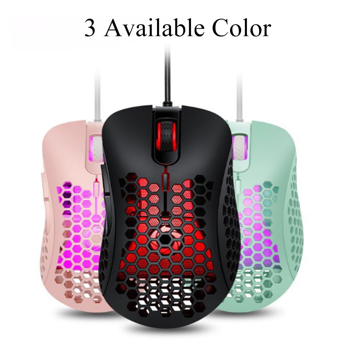 Breathing color lights Ergonomic Adjustable DPI,6 Buttons Gaming Mouse 