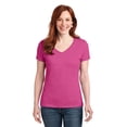 thumbnail image 1 of Camiseta Hanes® Ladies Perfect-T de algodón con cuello en V. S04V hanes  S04V, 1 of 7