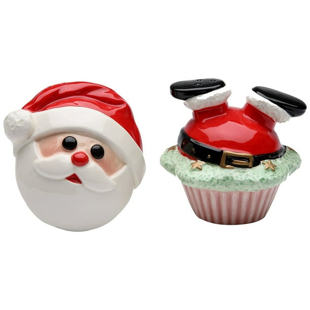 Melrose International Traditional Santa Salt and Pepper Shaker (Set of 2)