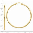 thumbnail image 3 of 10K Yellow Gold Earring Hoop Women'S 50 mm 2 Polished 2Mm Tube Earrings, 3 of 3