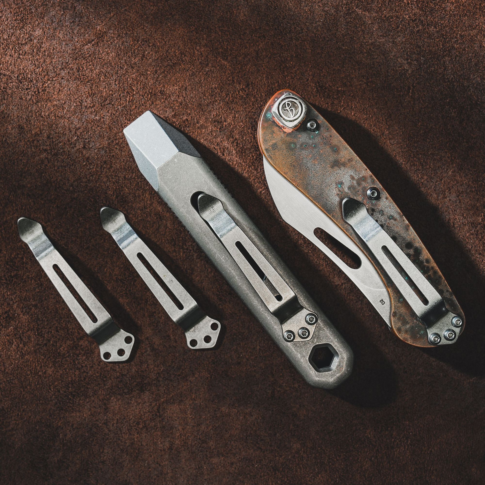 Key Unity Deep Carry Pocket Clip, Stainless Steel 3 Hole Pocket Clip for Knife & Multitool, Pack of 3