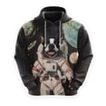 thumbnail image 4 of Sudadera con capucha con estampado de perro astronauta, divertida sudadera con capucha de golden retriever, dóberman para hombre, sudadera con capucha unisex informal para mascotas y labrador, 4 of 5