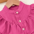 thumbnail image 5 of hengsof Girls Flutter Sleeve Dress Toddler Elegant Ruffle Button Down Casual Dresses, 5 of 7