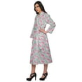 thumbnail image 2 of Moomaya Cotton Robe Women Long Printed Cotton Crossover Summer Bathrobes, 2 of 6