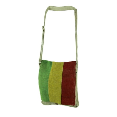 Rasta Hemp - Natural Tan Rasta Front Woven Organic Hemp Crossbody Bag