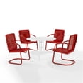 thumbnail image 4 of Crosley Furniture Bates 5 Piece Metal Outdoor Dining Set in Bright Red Gloss, 4 of 11