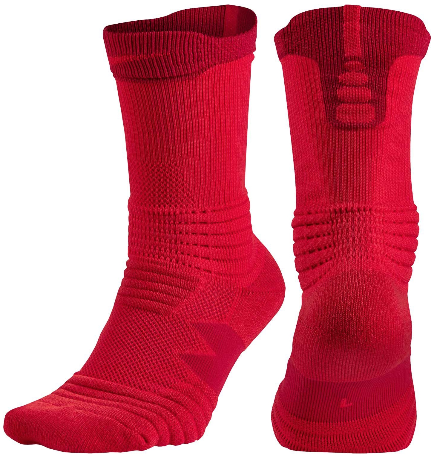 Nike Elite Versatility Crew Basketball Socks (Univ Red/Gym Red/Univ Red