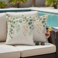 thumbnail image 4 of Sage Green Eucalyptus Outdoor Waterproof Pillow Covers, Country Leaves Rustic Botanical Vintage Decorative Square Throw Pillowcase Sofa Cushion Sham for Patio/Couch/Chair, 16"x16" 2 Pack, 4 of 8