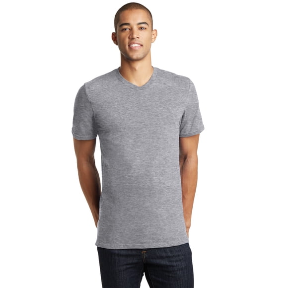 District® - Young Mens The Concert Tee® V-Neck DT5500 Heather Grey XL Distrito DT5500