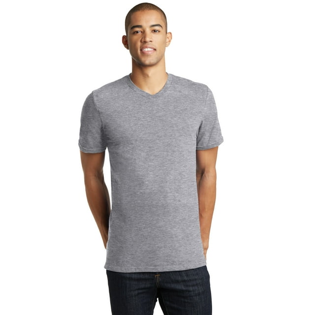 District® - Young Mens The Concert Tee® V-Neck DT5500 Heather Grey S Distrito DT5500