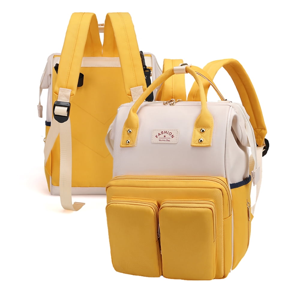 Lvelia Diaper Bag Backpacks Waterproof Baby Nappy Bag Stylish Durable Yellow Walmart