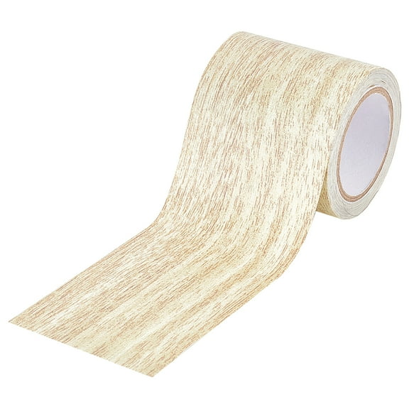 1 Roll 2.2 Inch x 15Ft Imitation Woodgrain Duct Tape Wood Textured Adhesive Grain Repair Tape Waterproof for Door Table Chair Furniture Floor Beautification Home Decoration Oak Beige
