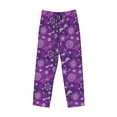thumbnail image 6 of Daiia Purple Snowflakes Men's Sleep Pant with Pockets and Drawstring,Pajama Pants-Medium, 6 of 9