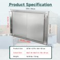 Outdoor Kitchen Doors 30W x 21H Inch Stainless Steel Doors, Access Door