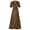 Brown, variant on Women's V Neck Wrap Velvet Maxi Wedding Guest Dress Bell Elbow Sleeve Split Bridesmaid Party Formal Dresses