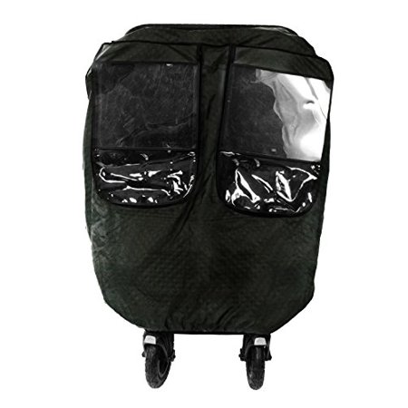 Protection Netting - Comfy Baby! Insulated Quilted Water Resistant Material Rain-cover Special Designed for the City Mini Double Stroller, Clear See-Thru Windows with Extra Sun Shade, Plus Protection Net When.