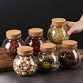 thumbnail image 2 of 500ML Clear Glass Storage Canister,Round Decorative Small Container Jar for Coffee,Spice,Candy,Salt,Cookie,Condiment,Sugar, 2 of 9