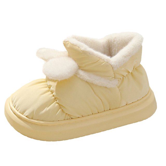 NECHOLOGY Botas Mujer Adulto Femenino Zapatos Botines para mujer Zapatos de mujer, botas de algodón con suela gruesa a la moda, zapatillas de algodón para el , botas cálidas de algodón (Yellow, 6.5)