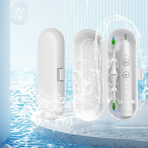 Funda portátil de viaje para cepillo de dientes eléctrico con soporte para cargador - Organizador impermeable para guardar cabezas de cepillo y pasta de dientes