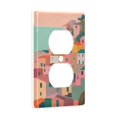 thumbnail image 2 of Yayeee Duplex Wall Plate 1-Gang 4.5"x2.7" Home Receptacle Light Switch Decorative Outlet Cover, Cityscape Painting, 2 of 7