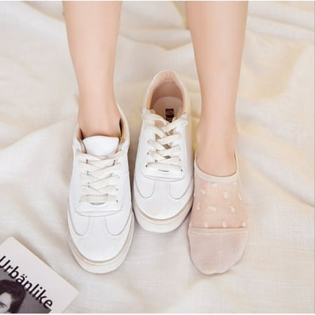 Hot Women Lace Socks Crystal Glass Silk Knit Girl Transparent Summer Invisible Ankle
