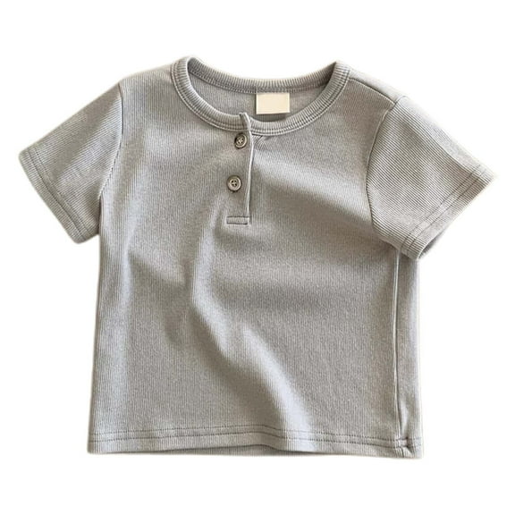Baby T Shirts Soft Toddler Short Sleeve Shirt Blue Tees Boys Summer T-Shirts Toddler Boy Shirts 9-12 Months