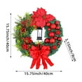 thumbnail image 5 of AJKSFHIU 2024 Large Christmas Oil Lights Wreaths for Front Door,Artificial Lighted Christmas Wreath with Bow,Ribbon Red Christmas Front Door Wreath with Christmas Ball,Christmas Garland Home Decor, 5 of 7