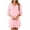 Pink, variant on Women's Nightgown Solid Color Lace V-Neck 3/4 Sleeve Lightweight Night Dresses Loose A-line Cut Lounge Wear