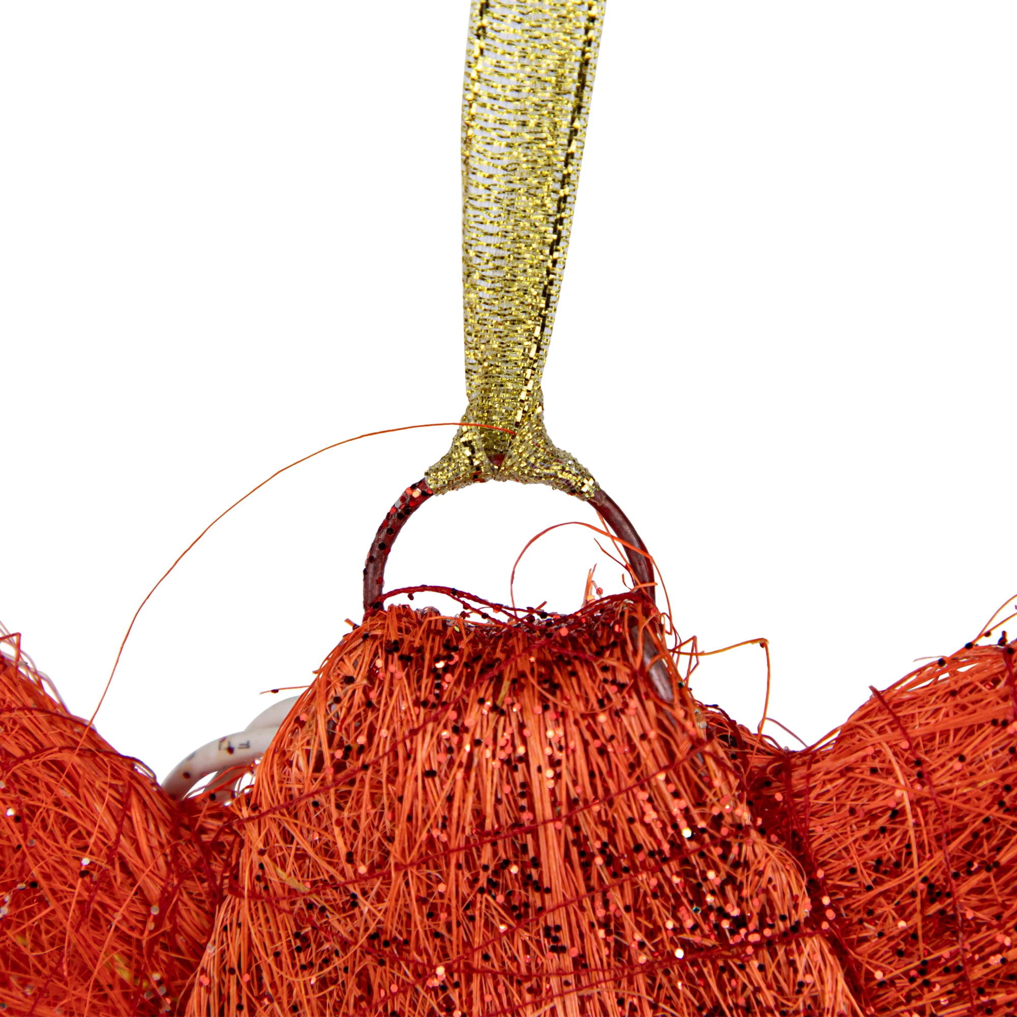 Northlight Lighted Sparkling Sisal Outdoor Christmas Double Bow - 23" - Red - Clear Lights