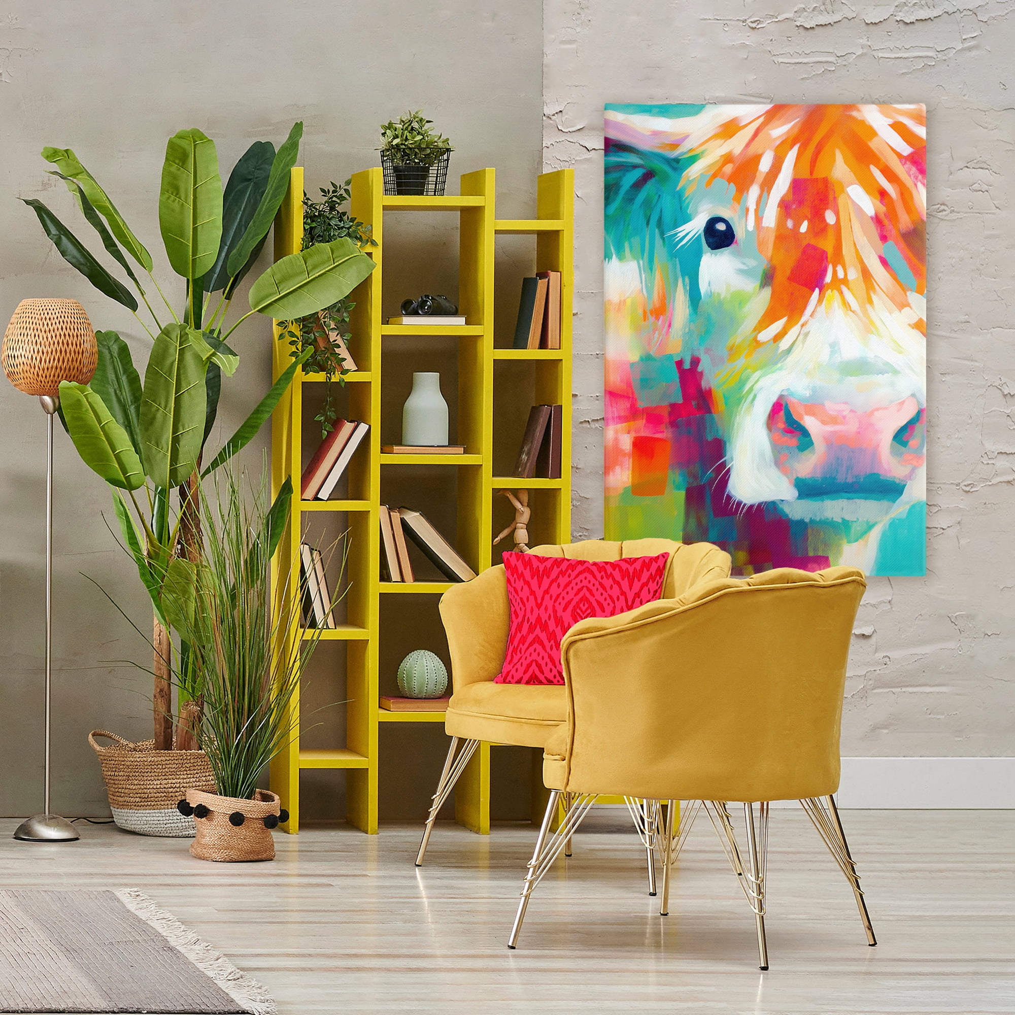 Stupell Industries Highland Portrait in Brights Canvas Wall Art, design by Chromatic Storm Studio