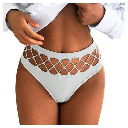 EHTMSAK Lingerie Sleeve Plus Size womens underwear Briefs Women Waist Lingeries thermal underwear White M