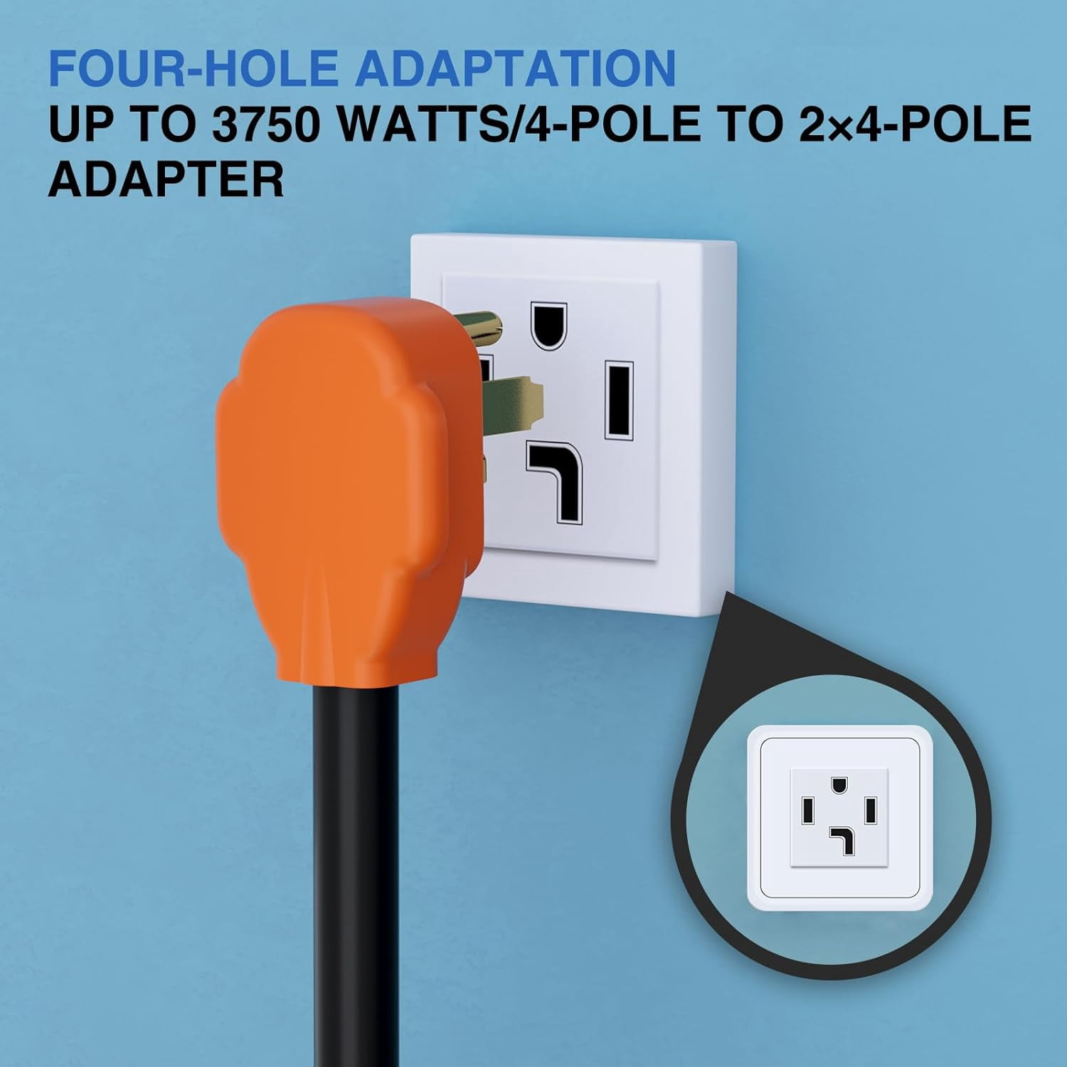 Nilight EV Dryer Y Splitter Adapter Cord 30 Amp Male Plug to Two 30Amp Female Receptacle 4 Prong 125V/250V 7500 Watt Pure Copper Conversion Heavy Duty STW 10 AWG Cable 14-30P 14-30R 30M/30F