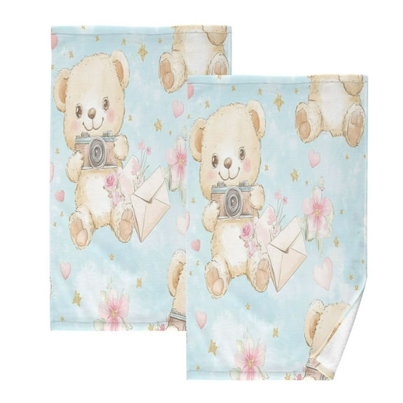 BZSMCE Face Towel Hand Towel Bath Towel Cotton Bath Towel Sets Hand Bath Towels Fashion Bear Moments Pattern
