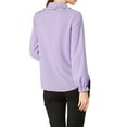 thumbnail image 3 of INSPIRE CHIC Women's Sweet Ruffle Peter Pan Collar Button Up Work Shirts, 3 of 6
