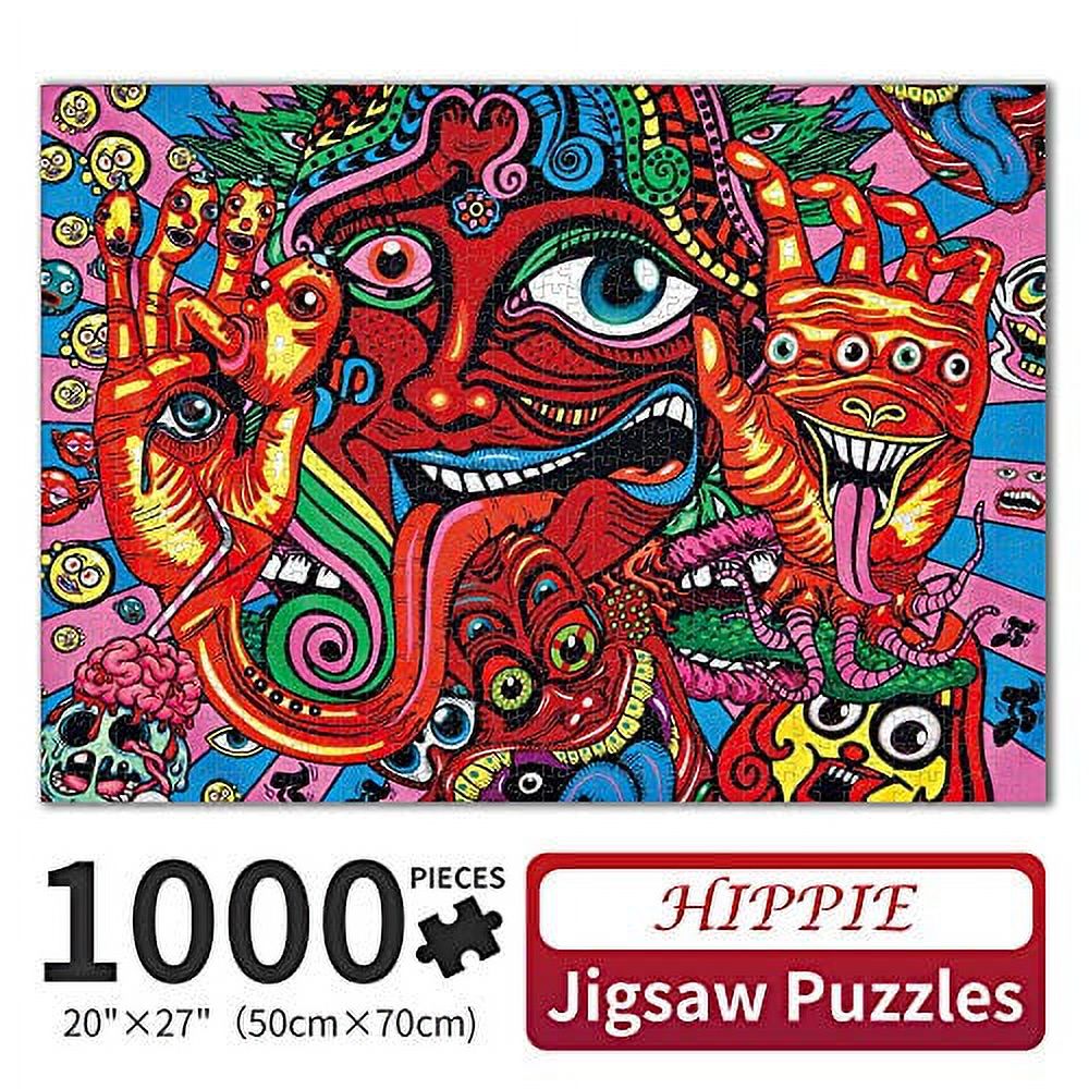 JANTENS Puzzles for Adults 1000 Piece Puzzle for Adults 1000 Pieces Puzzle 1000 Pieces - Abstract Mysterious Hippie Pattern 27 X 19Inch - image 3 of 3