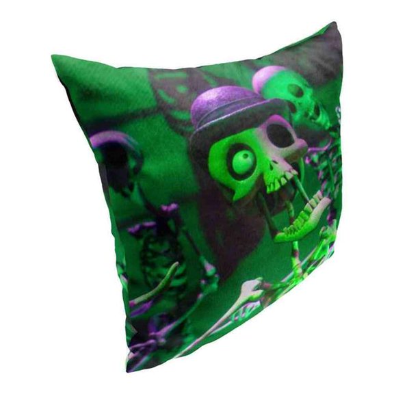 The Northwest 1CSB-69500-0008-OOF 18 x 18 in. Warner Bros. Corpse Bride Jazzy Skeletons Throw Pillow
