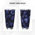 thumbnail image 3 of Lsque Blue-Purple Raspberries Pattern 20oz Car Cup with Lid and Straw, Insulated Coffee Cup with Straw Topper, Spill Proof Travel Coffee Mug, Stainless Steel Tumble-Straw Three-piece Set, 3 of 8