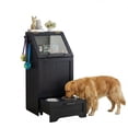 thumbnail image 1 of Station d'Alimentation pour Chien Surélevée Multifonction avec Armoire de Rangement – Bac à Nourriture Supérieur Convertible, 2 Bols en Acier Inoxydable, Organisateur de Jouets – Meuble de Table à Manger Moderne pour Animaux de Compagnie pour Cuisine Ou Salle à Manger, 1 of 2