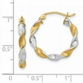 thumbnail image 4 of 14K White Gold & Rhodium 2.0mm Twisted Hoop Earrings 14k White Gold Earrings, 4 of 4