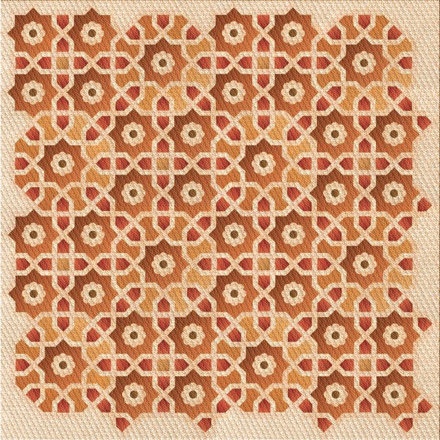 Ahgly Company Tapis d'Intérieur Lavable en Machine Carré Orange Rouge Orange Transitionnel, 8 Pieds Carré