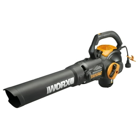 WORX - 12 Amp TRIVAC 70 MPH 600 CFM Corded Blower, Mulcher, and Vaccum - Black